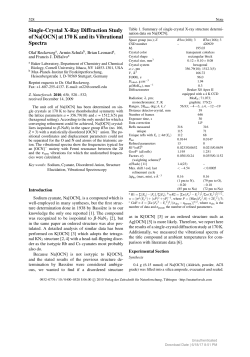 Single-Crystal X-Ray Diffraction Study of Na[OCN] at