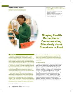 Shaping Health Perceptions - International Association for Food