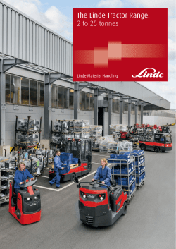 The Linde Tractor Range. 2 to 25 tonnes - Linde
