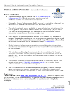 Euthanasia Guidelines - Marquette University