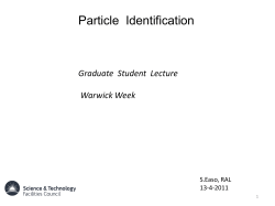 Cherenkov Detectors - University of Warwick