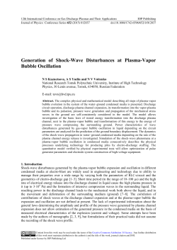 Generation of Shock-Wave Disturbances at Plasma