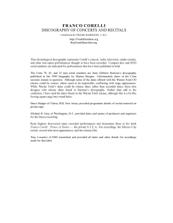 Franco Corelli &middot; Discography of Concerts and