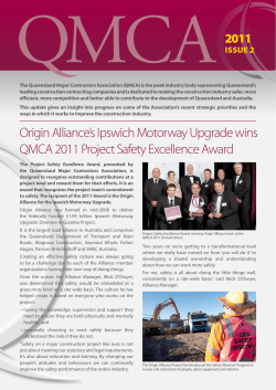 Origin Alliance`s Ipswich Motorway Upgrade wins QMCA 2011