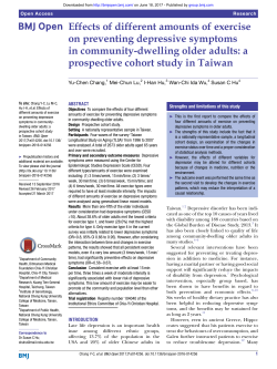 Effects of different amounts of exercise on preventing