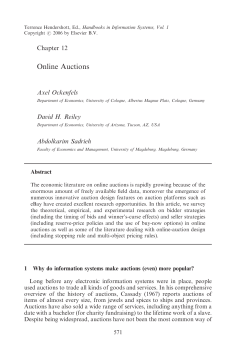 Online Auctions - am Lehrstuhl f&uuml;r E