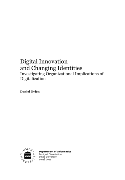 Digital Innovation and Changing Identities