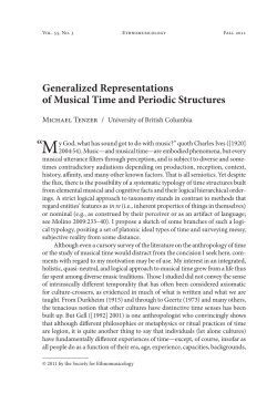 Generalized Representations of Musical Time and Periodic Structures