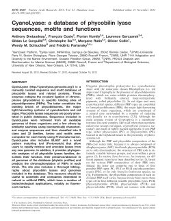 CyanoLyase: a database of phycobilin lyase sequences, motifs and