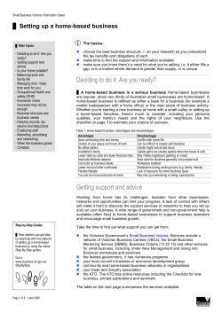 Setting up a home-based business