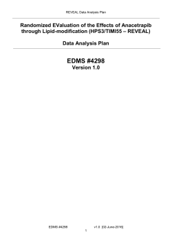 REVEAL Data Analysis Plan v1.0