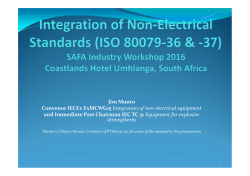Integration of Non-electrical Standards ISO 80079-36 and 37