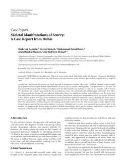 Case Report Skeletal Manifestations of Scurvy: A Case