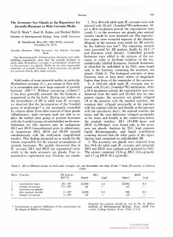 Paul D. Shirk *, Karl H. Dahm, and Herbert Roller Adult males of