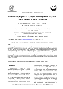 Oxidative dehydrogenation of propane on silica (SBA