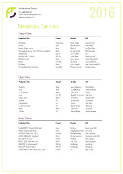 curriculum vitae  - JOSE A.SANTOS Steadicam AR Spain
