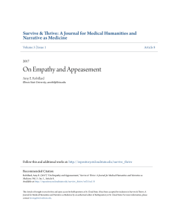 On Empathy and Appeasement - theRepository at St. Cloud State
