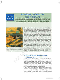 PEAsANts, ZAmINDARs AND thE StAtE