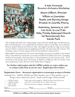 Adam Gilbert, Director Villain et Courtoise: Rustic and Bawdy Songs