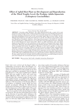 Effect of Aphid Host Plant on Development and