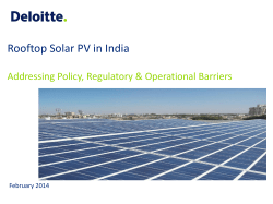 Rooftop Solar PV in India