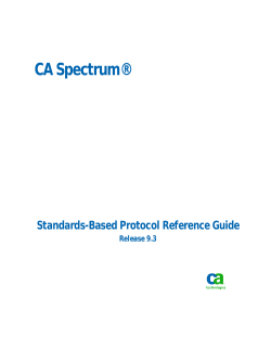 CA Spectrum Standards-Based Protocol Reference Guide