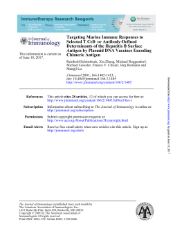 Chimeric Antigen Antigen by Plasmid DNA Vaccines Encoding