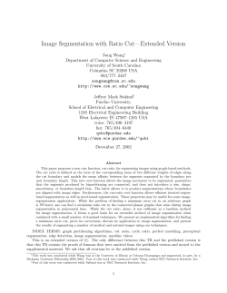 Image Segmentation with Ratio Cut&mdash;Extended Version
