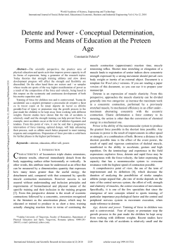 Detente and Power - Conceptual Determination, Forms and Means