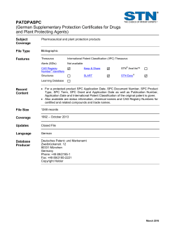 patdpaspc - Chemical Abstracts Service