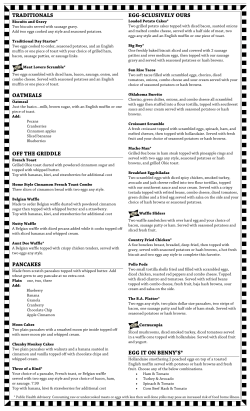 TRADITIONALS OATMEALS OFF THE GRIDDLE PANCAKES EGG