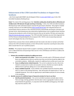 Enhancement of the LTER Controlled Vocabulary