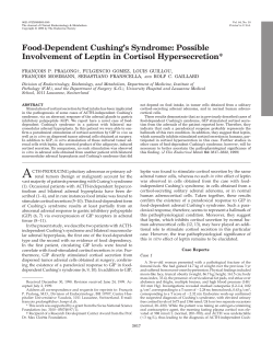 Food-Dependent Cushing`s Syndrome: Possible