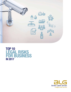 BLG: Top 10 Legal Risks for Business in 2017