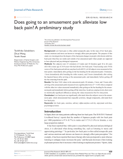 Does going to an amusement park alleviate low