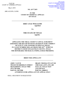 eric lyle williams the state of texas