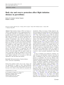 Body size and reserve protection affect flight initiation distance in