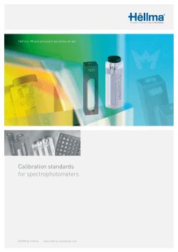Calibration standards for spectrophotometers