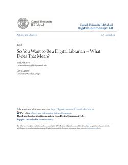 So You Want to Be a Digital Librarian -