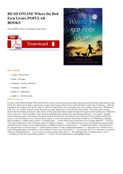 READ ONLINE Where the Red Fern Grows