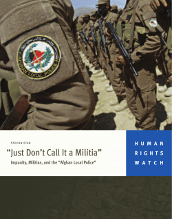 Just Don`t Call It a Militia