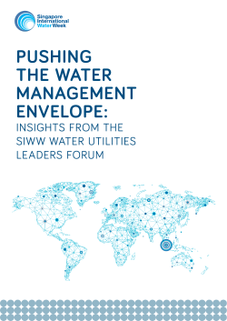 PUSHING THE WATER MANAGEMENT ENVELOPE: