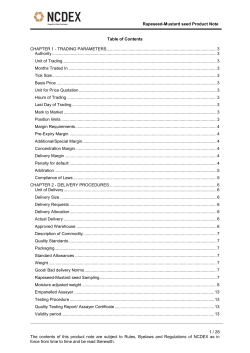 Rapeseed-Mustard seed Product Note 1 / 28 The contents of this