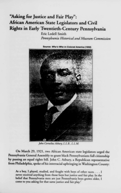 "Asking for Justice and Fair Play": African