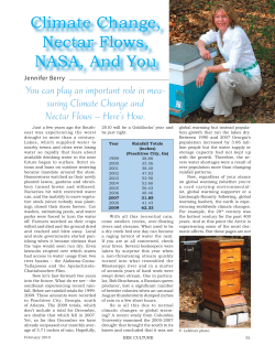 Climate Change, Nectar Flows, NASA, And You