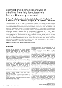 Chemical and mechanical analysis of tribofilms from fully formulated