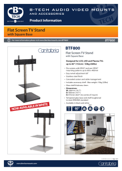 B-TECH AUDIO VIDEO MOUNTS BTF800 Flat Screen TV Stand