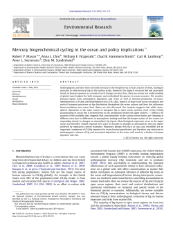 Mercury biogeochemical cycling in the ocean and policy implications