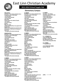 Elementary Campus - East Linn Christian Academy