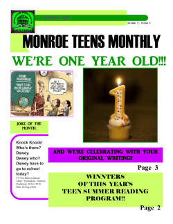 Issue 1, September 2015